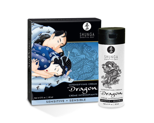 Стимулювальний крем для пар Shunga Dragon Cream SENSITIVE (60 мл) ніжніший ефект
