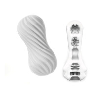 Мастурбатор Tenga Flex Silky White зі змінною інтенсивністю, можна скручувати