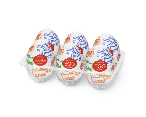 Набір мастурбаторів-яєць Tenga Keith Haring Egg Street (6 яєць)