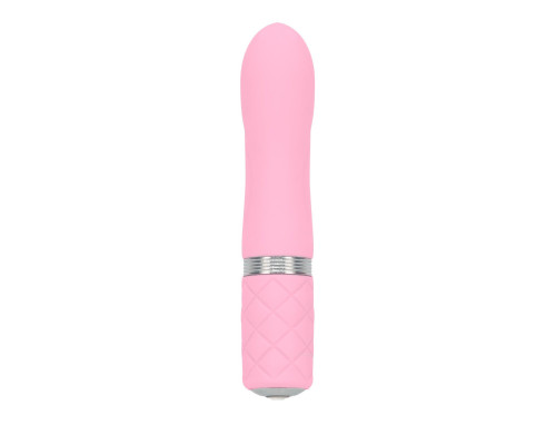 Розкішний вібратор PILLOW TALK - Flirty Pink з кристалом Swarovski, гнучка головка