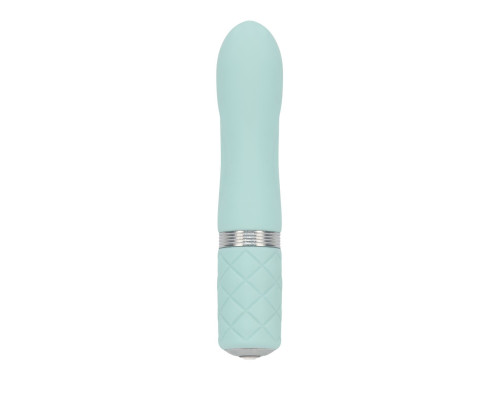 Розкішний вібратор PILLOW TALK - Flirty Teal з кристалом Swarovski, гнучка головка