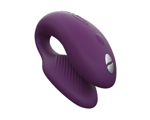 Смарт-вібратор для пар We-Vibe Chorus Purple, сенсорне керування вібраціями стисненням пульта