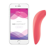 Вакуумний смарт-стимулятор для пар We-Vibe Melt Coral, зручно поєднувати з проникним сексом