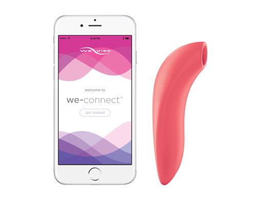 Вакуумний смарт-стимулятор для пар We-Vibe Melt Coral, зручно поєднувати з проникним сексом