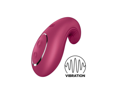 Вібратор Satisfyer Dipping Delight Berry, 2 мотори, гнучкий кінчик