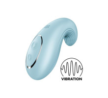 Вібратор Satisfyer Dipping Delight Light Blue, 2 мотори, гнучкий кінчик