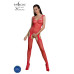 Бодістокінг Passion ECO BS004 red відкритий доступ, імітація підв’язок, квітковий декор
