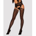 Сітчасті панчохи-стокінги під леопард Obsessive Garter stockings S817 S/M/L, імітація гартерів, з до