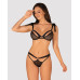 Напівпрозорий еротичний комплект Obsessive Obsessivia 2-pcs set black L/XL, бюстгальтер та трусики