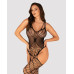 Ажурний бодістокінг під павутину Obsessive Bodystocking G325 black S/M/L, чорний, комбінезон