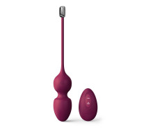 Вагінальні кульки Dorcel LOVE BALLS PLUM, вібрації та рухи внутрішньої кульки, пульт ДК
