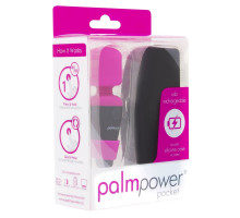 Мінівібромасажер PalmPower Pocket із чохлом на блискавці, водостійкий, перезаряджуваний, довжина 9см