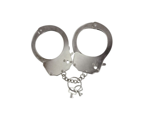 Наручники металеві Adrien Lastic Handcuffs Metallic (поліцейські) (м'ята упаковка)
