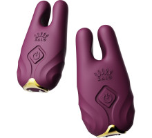 Смарт-вібратор для грудей Zalo - Nave Velvet Purple, пульт ДК, робота через додаток