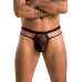 Чоловічі прозорі стринги Passion 029 THONG COLLIN S/M Black, сітка