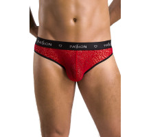 Чоловічі напівпрозорі труси Passion 031 SLIP MIKE L/XL Red, під леопард