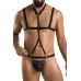 Комплект чоловічої білизни зі стреп Passion 039 SET ANDREW S/M Black, стринги, шлейки