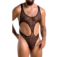 Чоловіче сітчасте боді Passion 040 LEON S/M Black, сітка, резинки