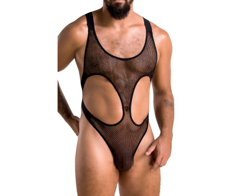 Чоловіче сітчасте боді Passion 040 LEON XXL/XXXL Black, сітка, резинки