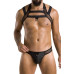 Комплект чоловічої білизни з кріпленнями Passion 043 JACOB XXL/XXXL Black, труси, шлейки