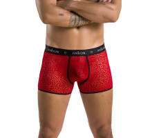 Чоловічі прозорі боксери Passion 046 SHORT PARKER L/XL Red, сітка, під леопард