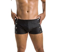 Чоловічі шкіряні боксери із заклепками Passion 048 SHORT DAVID XXL/XXXL Black