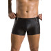Чоловічі шкіряні боксери з блискавками Passion 049 SHORT MATT XXL/XXXL Black