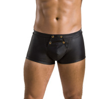 Чоловічі шкіряні боксери з клапаном Passion 050 SHORT PATRICK XXL/XXXL Black