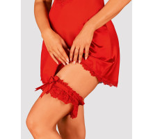 Ажурна підв’язка Obsessive Amor Cherris garter, red