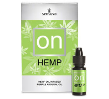 Збуджувальні краплі для клітора Sensuva – ON for Her Hemp Infused Arousal Oil (5 мл) з олією конопель