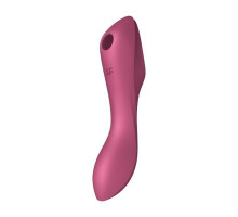 Вакуумний стимулятор із вібрацією Satisfyer Curvy Trinity 3 Red (м'ята упаковка)