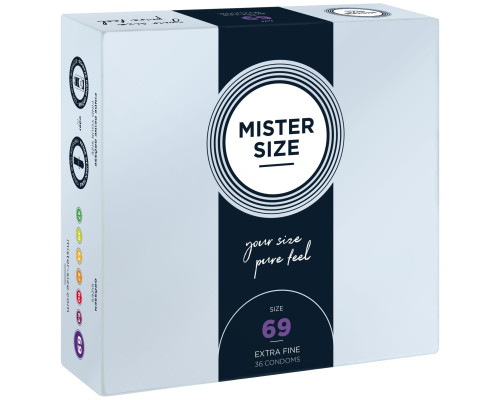 Презервативи Mister Size - pure feel - 69 (36 condoms), товщина 0,05 мм