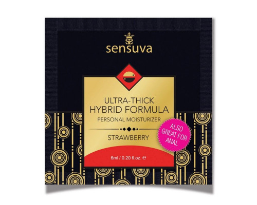Пробник Sensuva - Ultra-Thick Hybrid Formula Strawberry (6 мл)