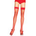 Панчохи-сітка Leg Avenue Fishnet Thigh Highs One size, Red, дрібна сітка