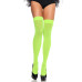 Щільні неонові панчохи Leg Avenue Nylon Thigh Highs Neon Green, One Size