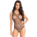 Leg Avenue Rhinestone fishnet bodysuit OS Black