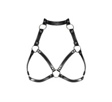Портупея на груди Obsessive A740 harness black O/S, штучна шкіра
