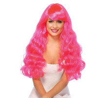 Leg Avenue Neon Star Long Wavy Wig Pink