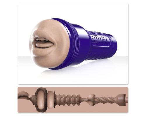 Мастурбатор-ротик Fleshlight Boost Blow Light Medium Flesh, плаваючі кільця Turbo Tech