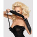 Атласна пов’язка маска Obsessive Blindfold black One size, чорна (м'ята упаковка!!!)
