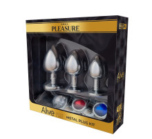 Набір металевих анальних пробок Alive Metal Plug Kit (м'ята  упаковка)