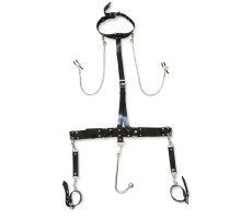 Бондажний набір з металевим анальним гаком Art of Sex Beatrice Bondage set with anal hook № 1