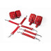 Набір для БДСМ Feral Feelings BDSM Kit 3 Red, наручники, поножі, хрестовина