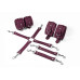 Набір для БДСМ Feral Feelings BDSM Kit 3 Burgundy, наручники, поножі, хрестовина