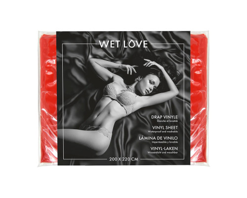 Простирадло з вінілу Fetish Tentation Red 220x200, червоне
