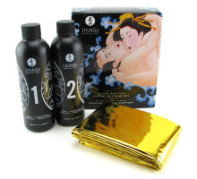 Гель для NURU-масажу Shunga Oriental Body-to-Body – Exotic Fruits (2 x 225 мл) плюс простирадло