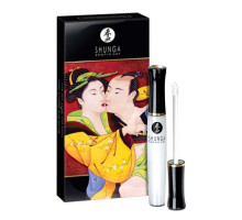 Стимулювальний блиск для губ Shunga LIPGLOSS – Sparkling Strawberry Wine (10 мл), ефект поколювання