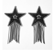 Пестис-зірки з бахромою JSY Nipple Sticker RT236112 Black, стікери