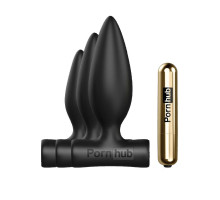 Набір анальних пробок Pornhub Anal Training Kit з перезаряджуваною віброкулею