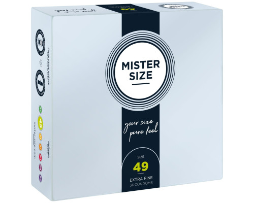 Презервативи Mister Size - pure feel - 49 (36 condoms), товщина 0,05 мм (пошкоджена упаковка!!!)